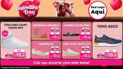 Modelo de TV para TV Horizontal com o tema Valentine's Day para Calçados