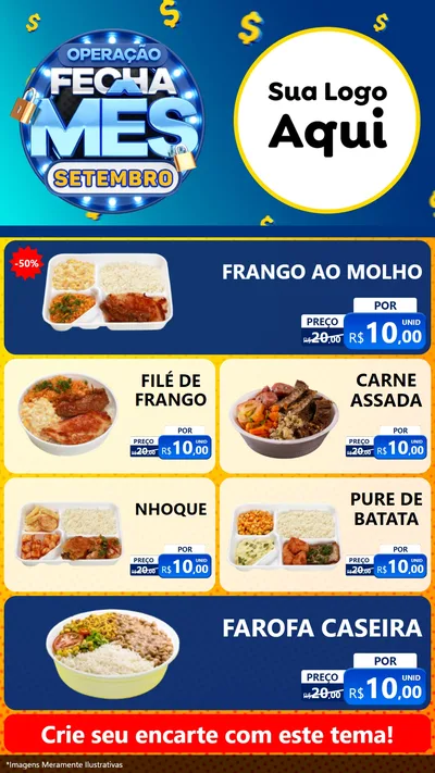 Modelo de TV para TV Vertical com o tema Operação Fecha Mês Setembro para Restaurante