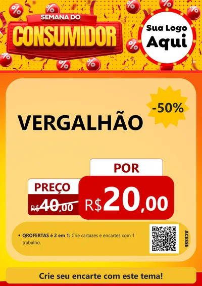 Modelo de Cartaz para Cartaz A4 Vertical com o tema Semana do Consumidor para Ferragens