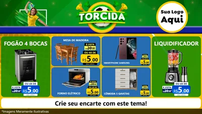 Modelo de TV para TV Horizontal com o tema Torcida para Móveis e Eletro