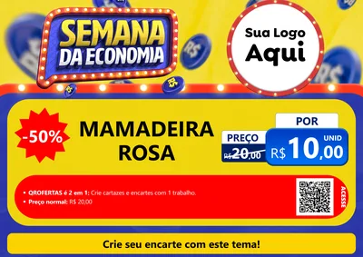 Modelo de Cartaz para Cartaz A4 Horizontal com o tema Semana da Economia para Bebês