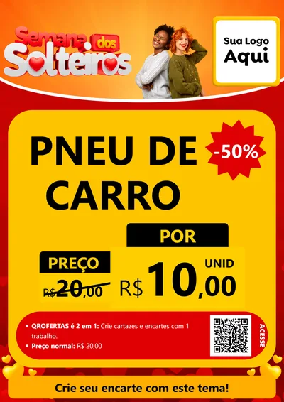 Modelo de Cartaz para Cartaz A4 Vertical com o tema Semana dos Solteiros para Auto peças
