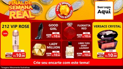 Modelo de TV para TV Horizontal com o tema Final de Semana do Real para Perfumes