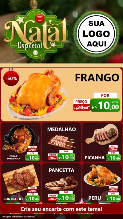 Modelo de Rede Social para Stories com o tema Natal Especial para Assados
