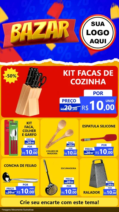 Modelo de Rede Social para Stories com o tema Bazar para Utilidades Domésticas