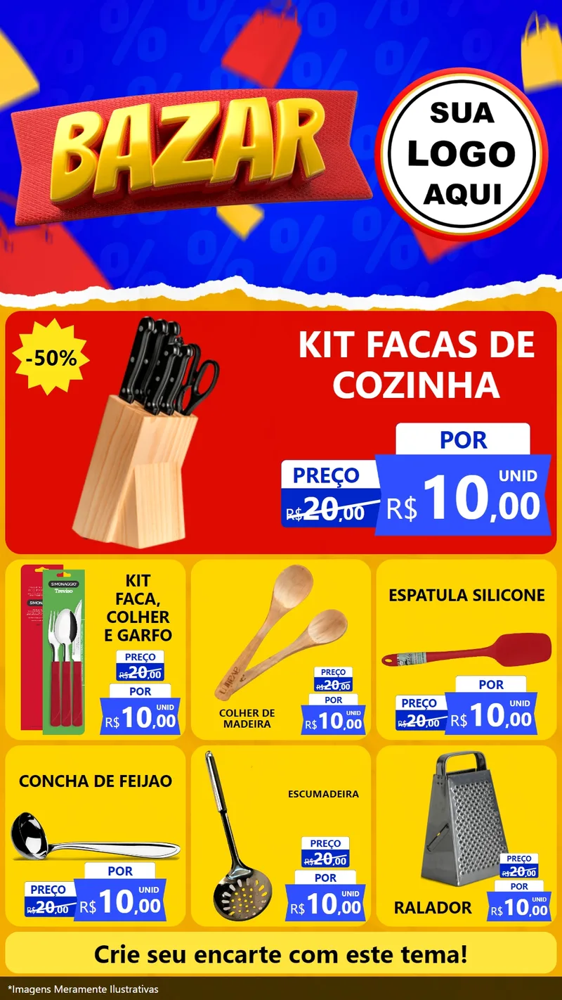 Modelo de Rede Social para Stories com o tema Bazar para Utilidades Domésticas