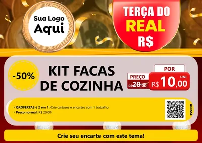 Modelo de Cartaz para Cartaz A4 Horizontal com o tema Terça do Real para Utilidades Domésticas