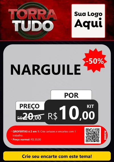 Modelo de Cartaz para Cartaz A4 Vertical com o tema Torra Tudo para Tabacaria