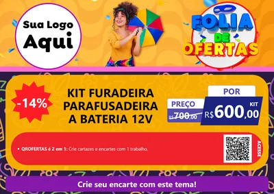 Modelo de Cartaz para Cartaz A4 Horizontal com o tema Folia de Ofertas para Maquinas e Ferramentas