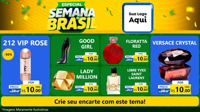 Modelo de TV para TV Horizontal com o tema Especial Semana do Brasil para Perfumes