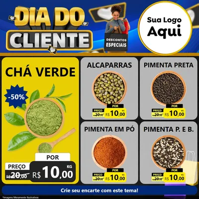 Modelo de Rede Social para Feed Facebook com o tema Dia Do Cliente para Produtos Naturais
