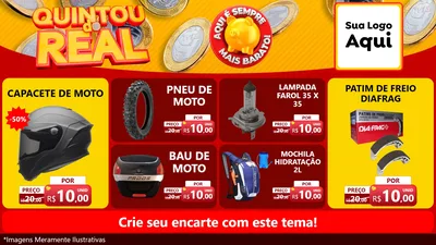 Modelo de TV para TV Horizontal com o tema Quintou do Real para Moto peças