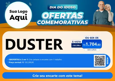 Modelo de Cartaz para Cartaz A4 Horizontal com o tema Dia do Idoso
