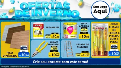 Modelo de TV para TV Horizontal com o tema Ofertas de Inverno para Material para Construção