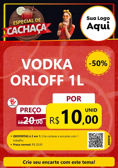 Modelo de Cartaz para Cartaz A4 Vertical com o tema Especial de Cachaça para Distribuidora de bebidas