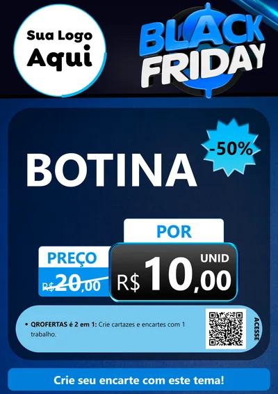 Modelo de Cartaz para Cartaz A4 Vertical com o tema Black Friday para Agropecuária