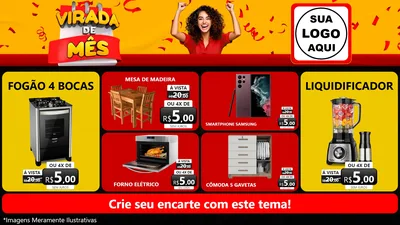 Modelo de TV para TV Horizontal com o tema Virada de Mês para Móveis e Eletro
