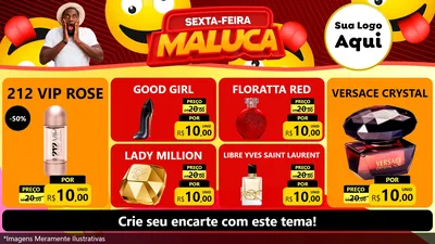Modelo de TV para TV Horizontal com o tema Sexta-feira Maluca para Perfumes