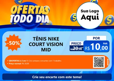 Modelo de Cartaz para Cartaz A4 Horizontal com o tema Ofertas Todo Dia para Calçados