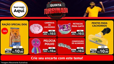 Modelo de TV para TV Horizontal com o tema Quinta Turbinada para Pet Shop