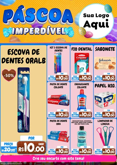 Modelo de Encarte para Encarte A4 Vertical com o tema Páscoa Imperdível para Higiene Pessoal