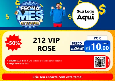 Modelo de Cartaz para Cartaz A4 Horizontal com o tema Operação Fecha Mês Setembro para Perfumes