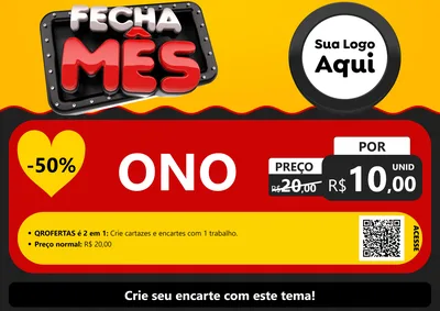Modelo de Cartaz para Cartaz A4 Horizontal com o tema Fecha Mês para Óticas