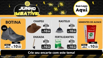 Modelo de TV para TV Horizontal com o tema Junho Imbatível para Agropecuária