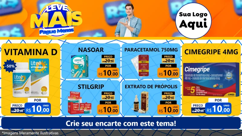 Modelo de TV para TV Horizontal com o tema Leve Mais, Pague Menos para Farmácia