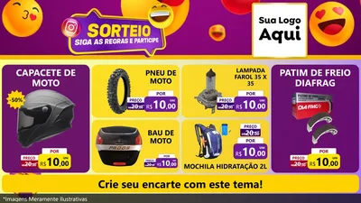 Modelo de TV para TV Horizontal com o tema Sorteio para Moto peças
