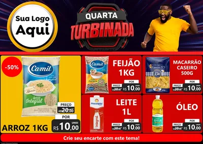 Modelo de Encarte para Encarte A4 Horizontal com o tema Quarta Turbinada para Supermercado