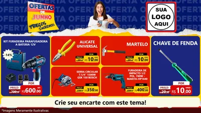 Modelo de TV para TV Horizontal com o tema Ofertas de Junho - Preços Incríveis para Maquinas e Ferramentas
