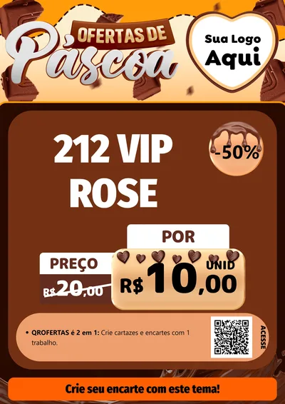 Modelo de Cartaz para Cartaz A4 Vertical com o tema Ofertas de Páscoa para Perfumes