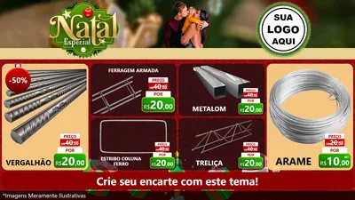 Modelo de TV para TV Horizontal com o tema Natal Especial para Ferragens