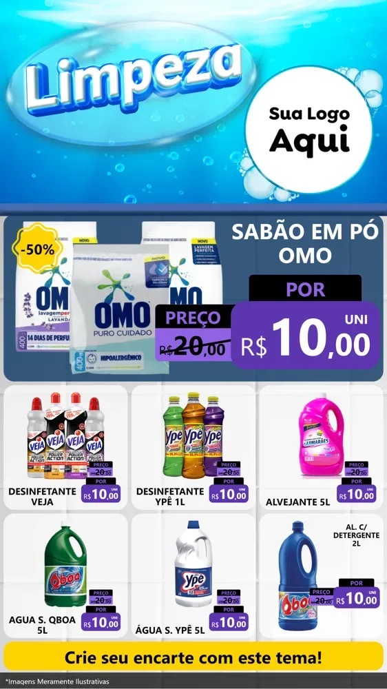 Modelo de Rede Social para Stories com o tema Limpeza para Produtos de Limpeza