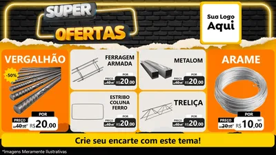 Modelo de TV para TV Horizontal com o tema Super Ofertas para Ferragens