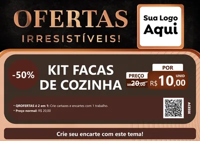 Modelo de Cartaz para Cartaz A4 Horizontal com o tema Ofertas Irresistíveis! para Utilidades Domésticas