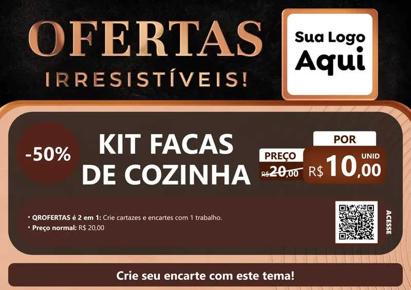 Modelo de Cartaz para Cartaz A4 Horizontal com o tema Ofertas Irresistíveis! para Utilidades Domésticas