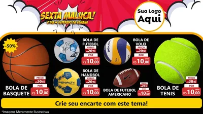 Modelo de TV para TV Horizontal com o tema Sexta Maluca! para Artigos Esportivos