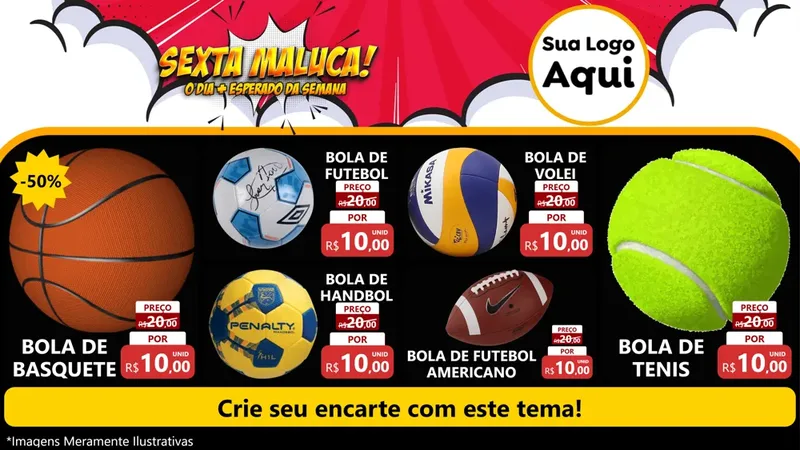 Modelo de TV para TV Horizontal com o tema Sexta Maluca! para Artigos Esportivos