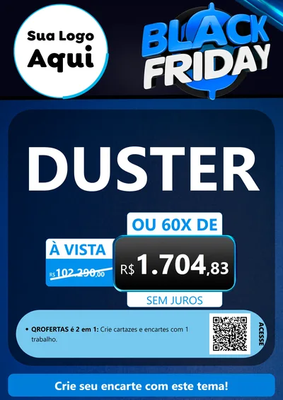 Modelo de Cartaz para Cartaz A4 Vertical com o tema Black Friday para Concessionaria de Carros