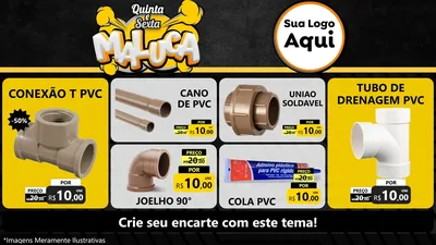 Modelo de TV para TV Horizontal com o tema Quinta e Sexta Maluca para Tubos e conexões