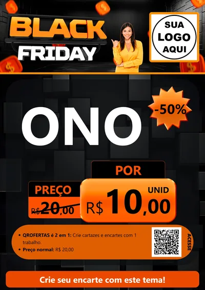 Modelo de Cartaz para Cartaz A4 Vertical com o tema Black Friday para Óticas