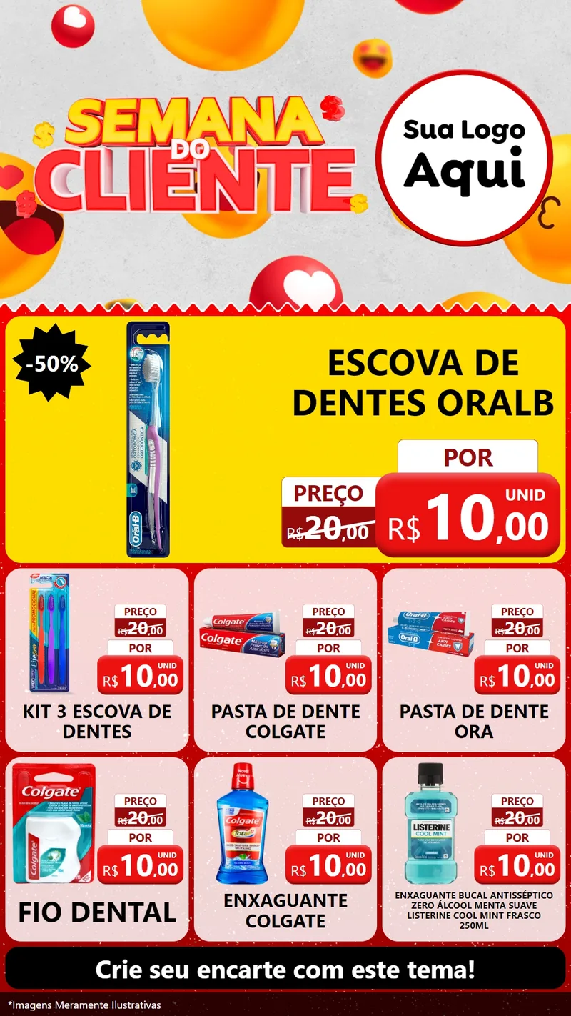 Modelo de Rede Social para Stories com o tema Semana do Cliente para Higiene Pessoal