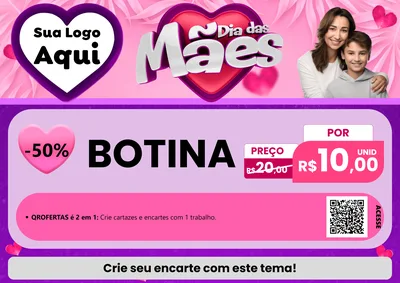 Modelo de Cartaz para Cartaz A4 Horizontal com o tema Dia das Mães para Agropecuária