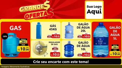 Modelo de TV para TV Horizontal com o tema Grandes Ofertas para Água e gás