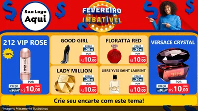 Modelo de TV para TV Horizontal com o tema Fevereiro Imbatível para Perfumes