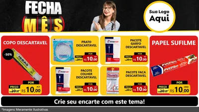 Modelo de TV para TV Horizontal com o tema Fecha Mês para Embalagens