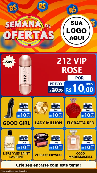 Modelo de Rede Social para Stories com o tema Semana de Ofertas para Perfumes