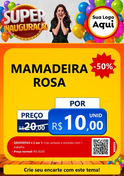 Modelo de Cartaz para Cartaz A4 Vertical com o tema Super Inauguração para Bebês